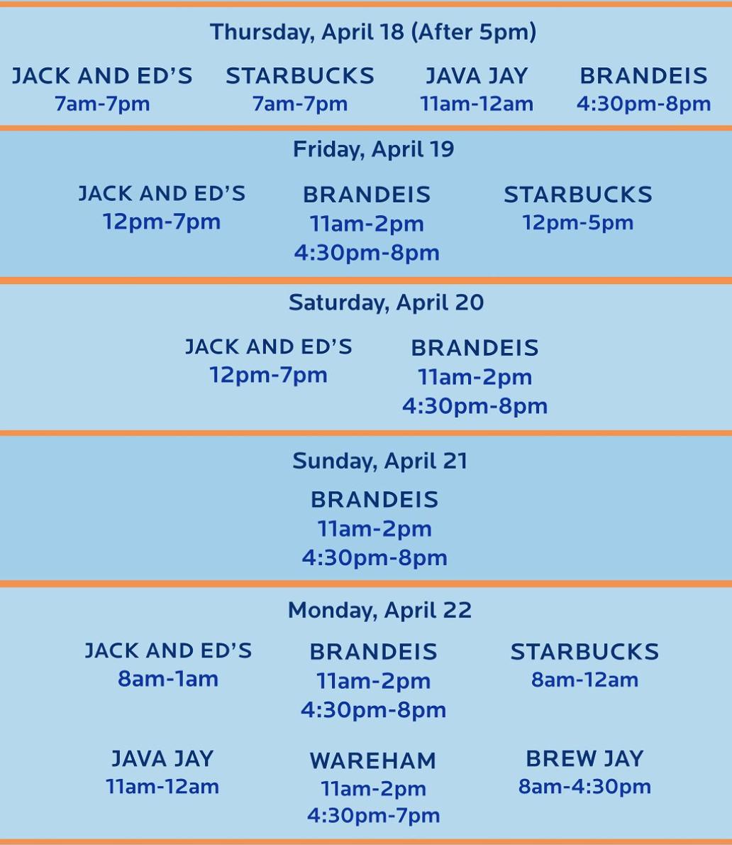 CreightonLiving's tweet photo. Whether you're celebrating Easter or Passover, or just taking the long weekend to rejuvenate, here's the hours for Creighton Dining this weekend. https://t.co/rGvNdovfGe