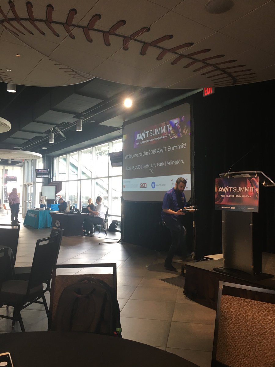 TracieLBryant's tweet photo. About to kick off the 2019 AV IT Summit Keynote@AVITSummit in Arlington TX at Gllobe Life Park. https://t.co/DwlOPhZnNF