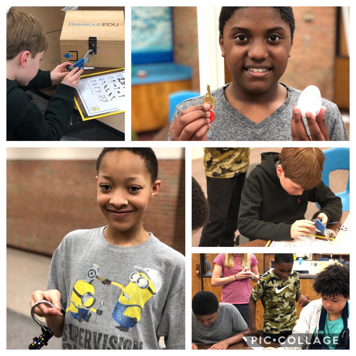 Our second breakout activity, just before spring break!  This one definitely pushed the edges for students, but they persevered and kept trying after each “fail”, until they got it! #HVMS #RCPS #VSTE #growthmindset #don’tstealthestruggle