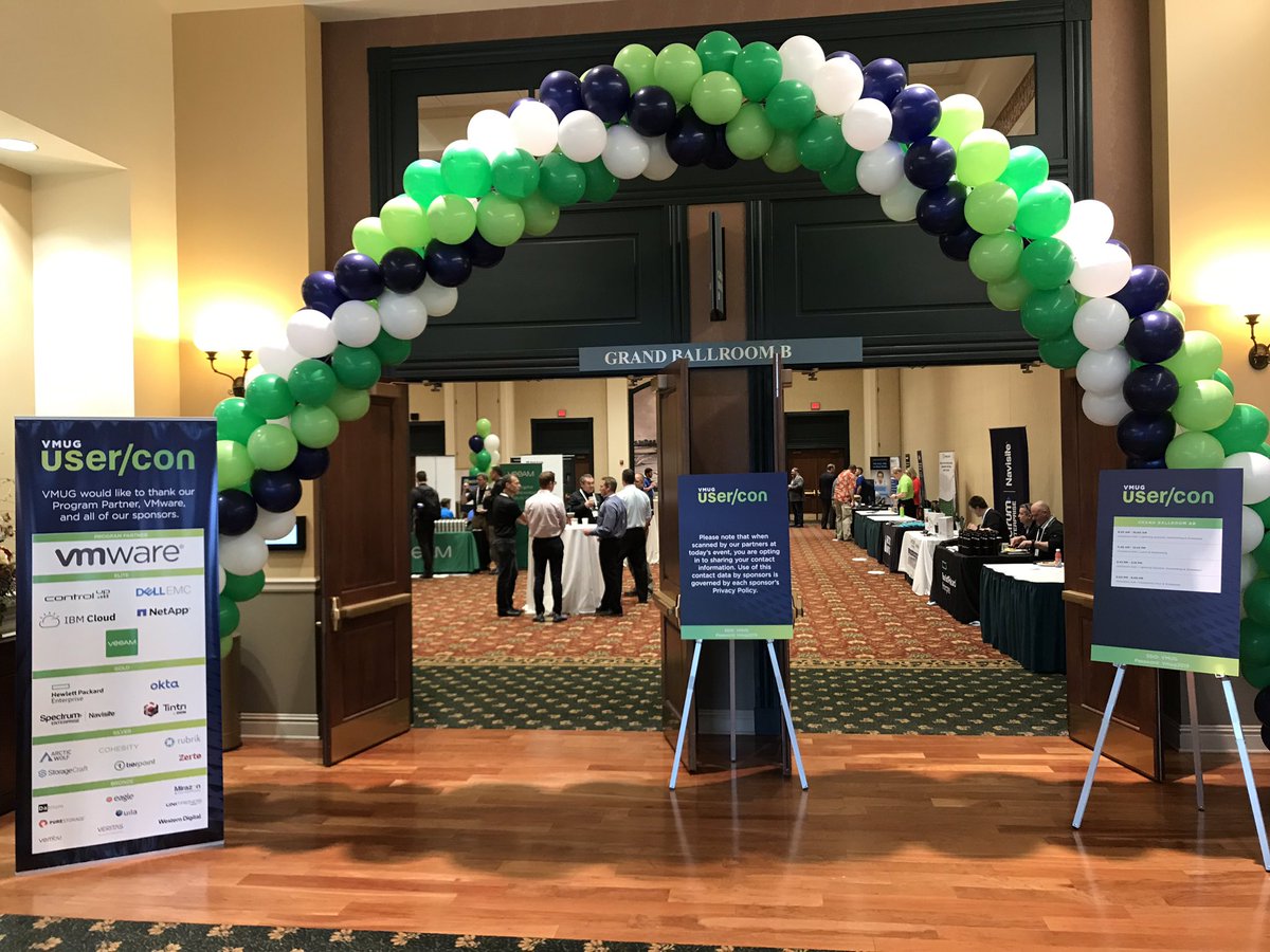 caitlinnallison's tweet photo. It’s not St. Louis without the Arch! Be sure to stop by the vSolutions Hub at the #stlvmug @MyVMUG @stlvmug https://t.co/i4ICsQMaUz