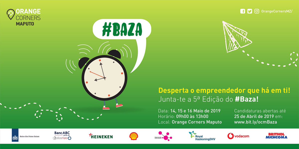 OrangeCornersMZ's tweet image. Travel through the world of entrepreneurship, and discover how you can start your business. 
Join the #Baza
Follow the link and apply until April 25th: bit.ly/ocmBaza