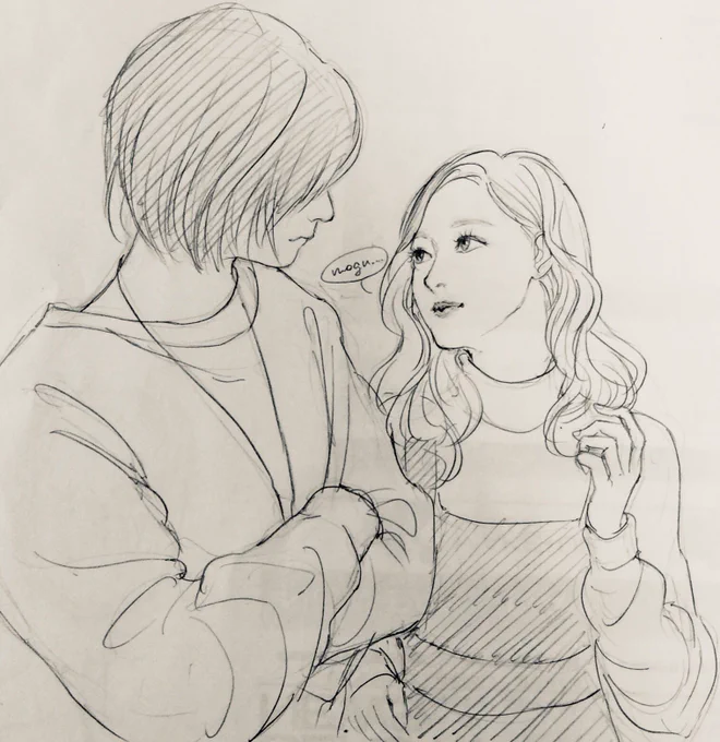 描いて放ってあった落書きのこと思い出した 最近グッときたさくらちゃん&amp;でぃーちゃん(メキシコのやつ 