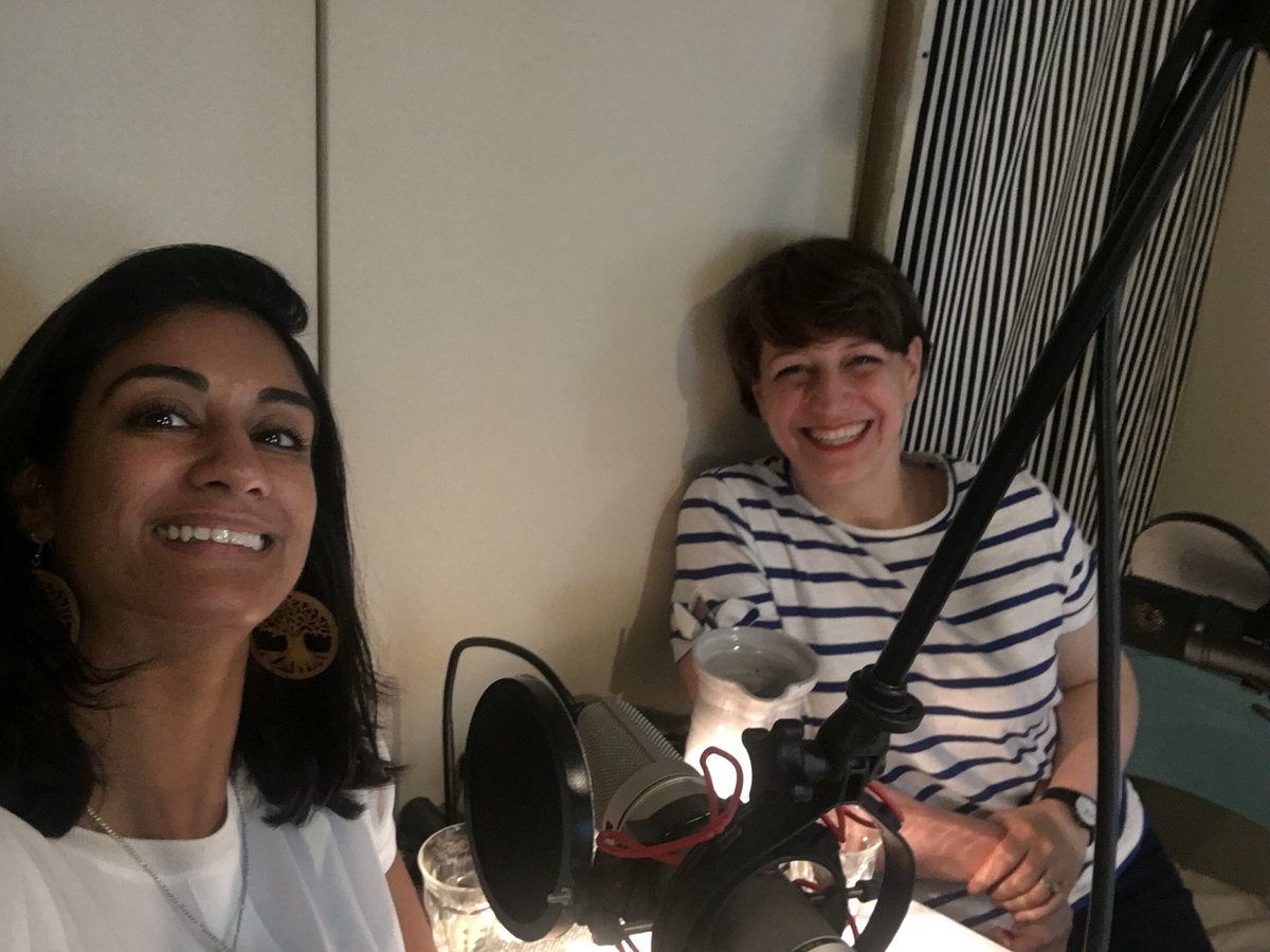 sharanj's tweet photo. The sun maybe shining outside, but I had a whole heap of fun in the dark @wardourstudios with @marthalawton &amp; Alex recording a #Squanderlust podcast talking all about the loot &amp; #financialeducation ! ⁦@MyBnk⁩ https://t.co/bDKQ2V7h3J