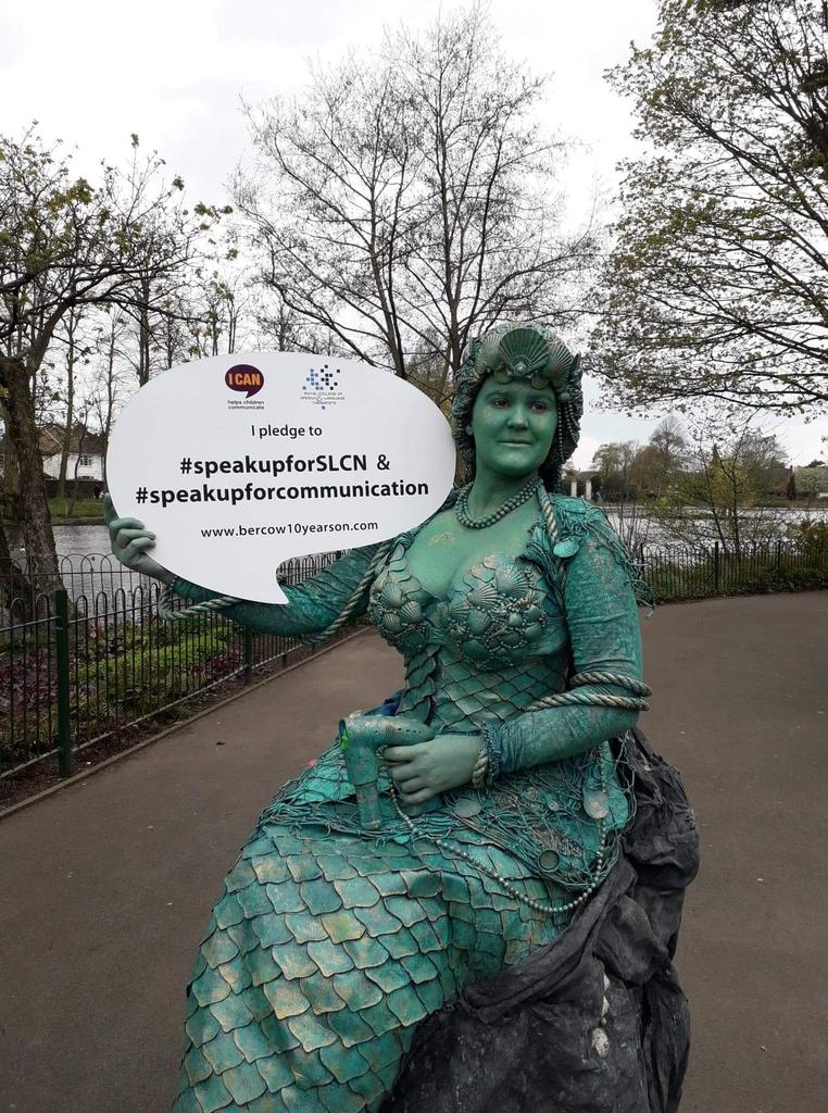 #livingstatue #mermaid madammatronic.co.uk Madam Matronic #SpeakupforSLCN #MySLTDay #RWT #RCSLT #WeSpeechies #WeAHPs