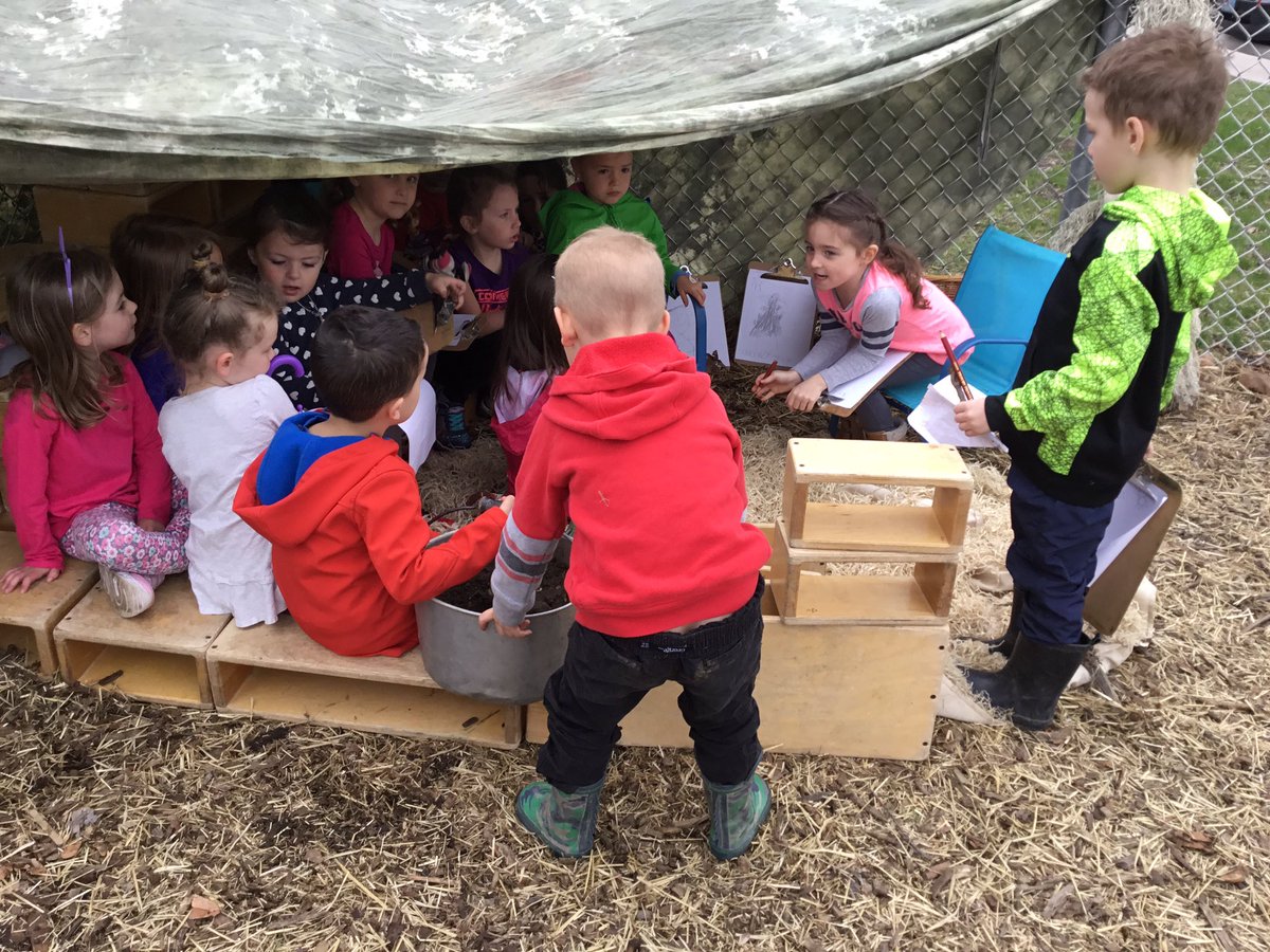 JBrentECE's tweet photo. Big blocks came outside this morning. Adding other materials sparked play & many ideas. This became a negotiated space where @Self_Reg was honoured, supported & observed. Trusting the oh-so-capable-child to use modelled strategies & vocabulary. #SRWB #BC #4FrameLearning in #FDK https://t.co/pHDhFeRb7o