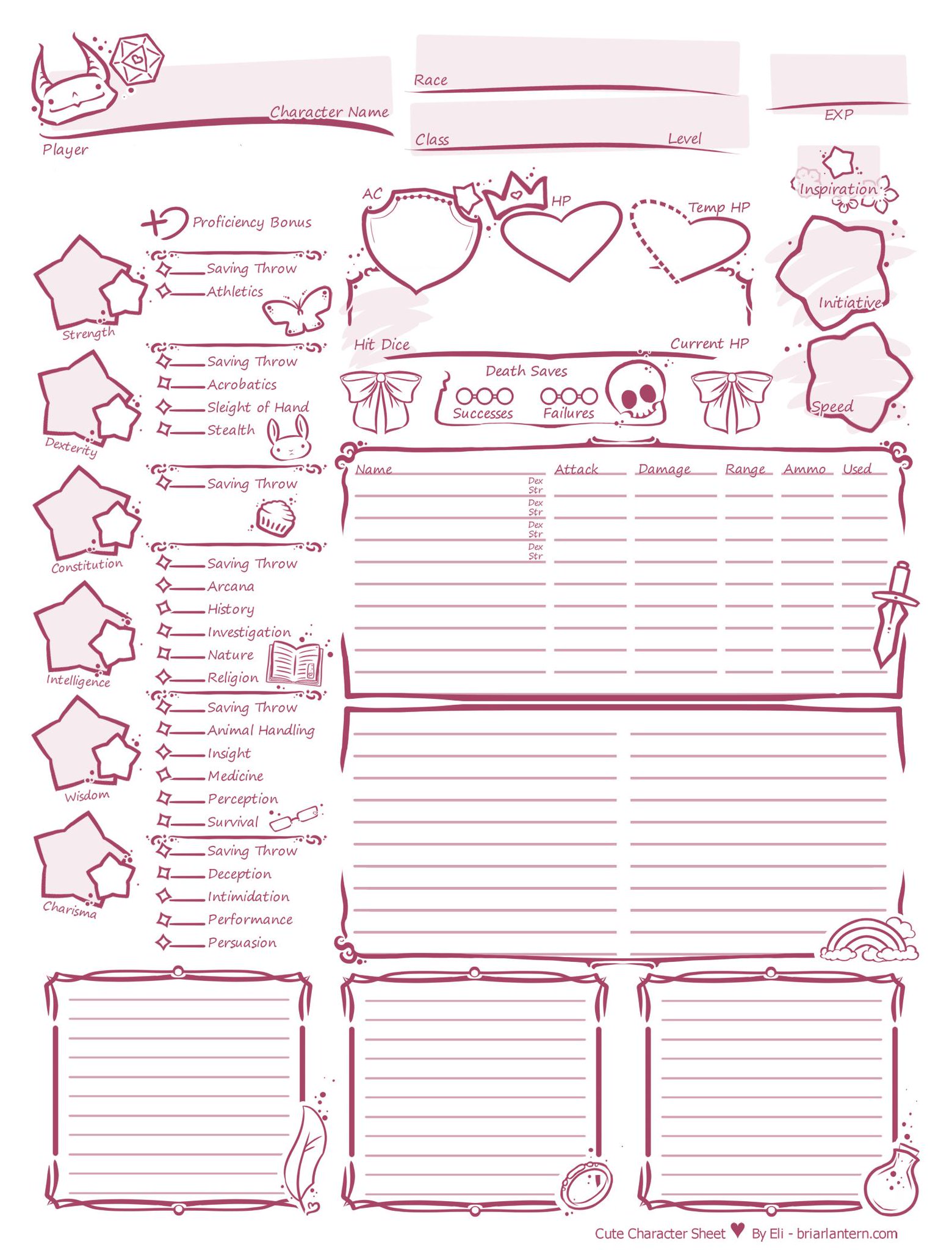 Eli Storm I Made A Cute Character Sheet For 5e Dnd5e Dungeonsanddragons T Co In9dlhne71 Twitter