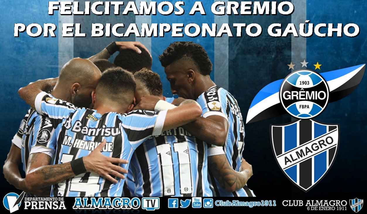 Clubalmagro1911 On Twitter Felicitamos A Gremio Por Su Bicampeonato Gaucho