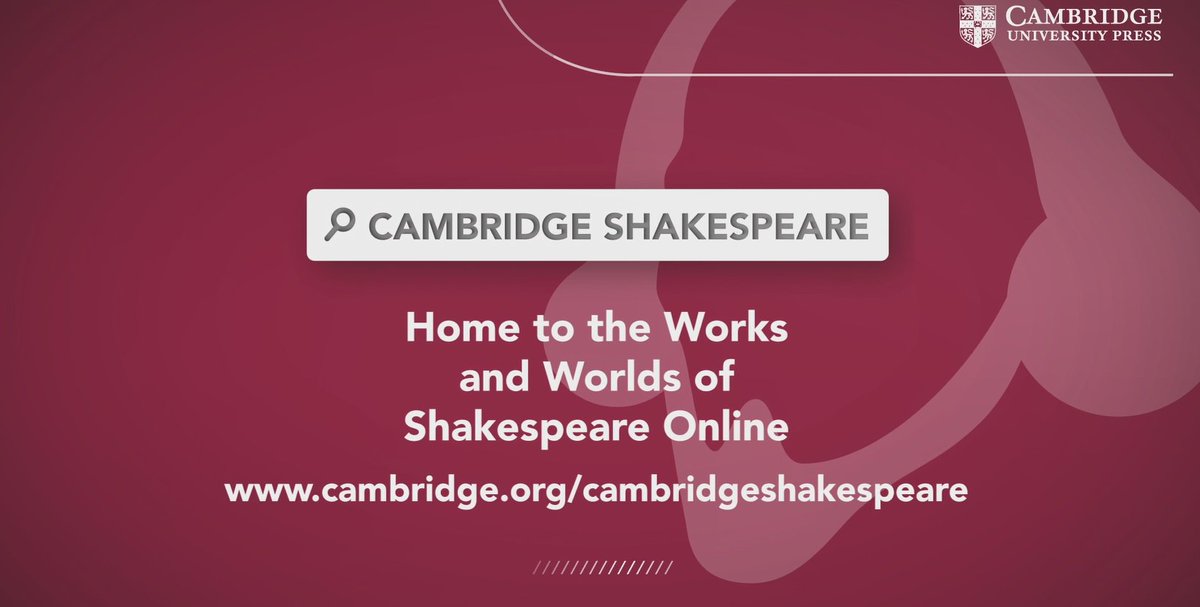 CUP_LitPerform's tweet photo. We are thrilled to announce the forthcoming launch of our Cambridge Shakespeare platform! The site will be hosted on Cambridge Core, and will be home to the Works and Worlds of Shakespeare: https://t.co/H4vLwHN746 #shax2019 #shakespeare #cambridgecore #digitalshakespeare https://t.co/6v4mR0STDx