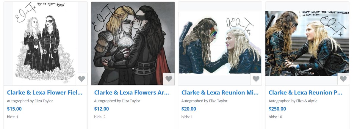 ClexaComic's tweet photo. IT'S ON!
Check out some of the cool items you can bid on (more than 80 items available, many of which signed by Eliza&amp;Alycia!) 
Let's make it HUGE!
@DebnamCarey @MisElizaJane @adcdaily @dailyejt #BidForTheKids #SupportKTP
https://t.co/YJhD9ZPeX7 https://t.co/m4MW1Z9mJo