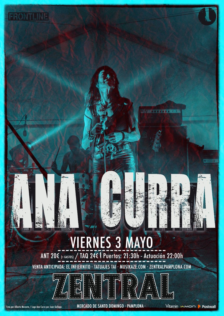frontlinesite's tweet photo. 🔜Deseando ver a 🖤@AnaCurraOficial🖤 en la magnífica sala @ZentralPamplona 🔝. Pelos como escarpias cuando escuche El Acto, Quiero Ser Santa, Autosuficiencia, Un Día En Texas, Unidos, Nacidos Para Dominar y resto de metralla.
#conciertogothrock #conciertopostpunk #conciertopunk https://t.co/nG5Rf1pHMC