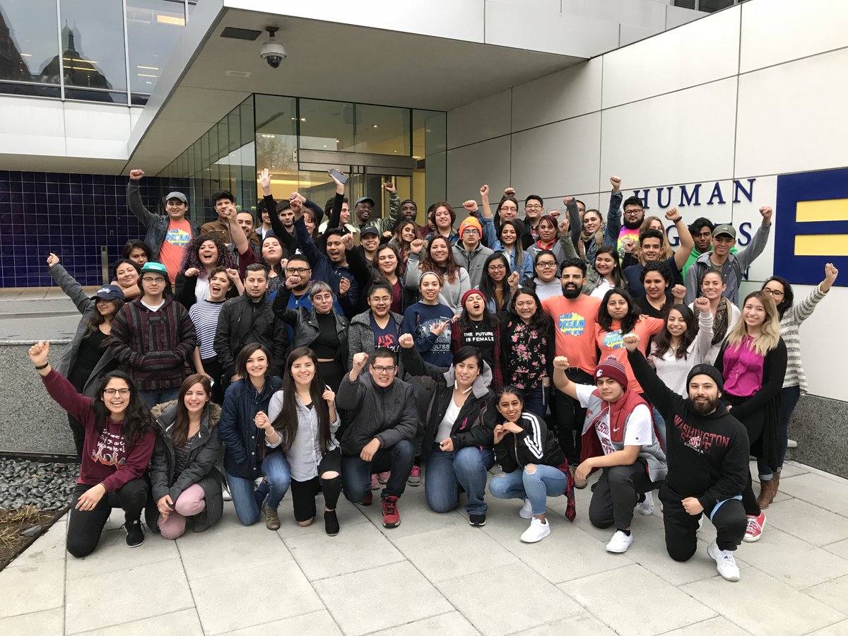DREAMers outside the HRC headquarters