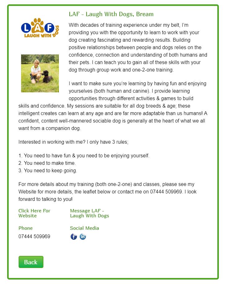 ForestTraders's tweet photo. *NEW ADVERT*
We're pleased to welcome LAF with Dogs, offering #dogtraining with a difference to the Forest Traders team! Check out Lorna's ad on https://t.co/DcYopB5nV2 #ForestofDean #DeanWye #NewAdvert https://t.co/XlDEWTr89x