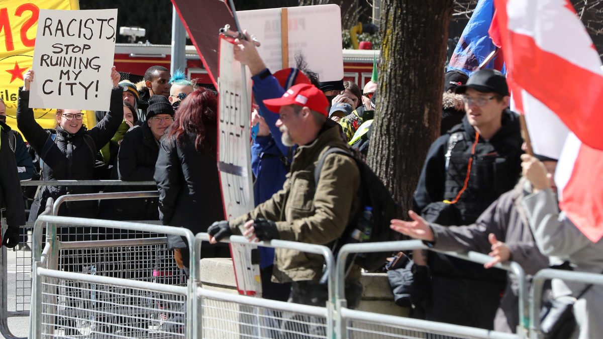 iPoliticsCA's tweet photo. The latest from @padams29: "Here in Canada, you do not even have to go to the issue of racist intent to see that Quebec’s Bill 21... would be racist in its effect, hitting mainly people of colour and Jews." https://t.co/EKt786Vjzg #cdnpoli #polqc https://t.co/939iqjdYL7