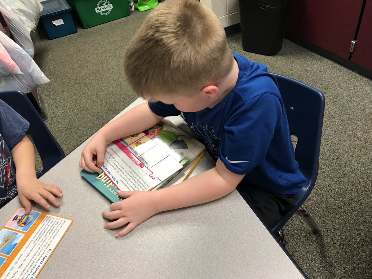 JcdHicks's tweet photo. We are enjoying our comprehension/sequence puzzles!  Thank you to the Reynolds’s foundation grant! https://t.co/pscwTEMJ1f