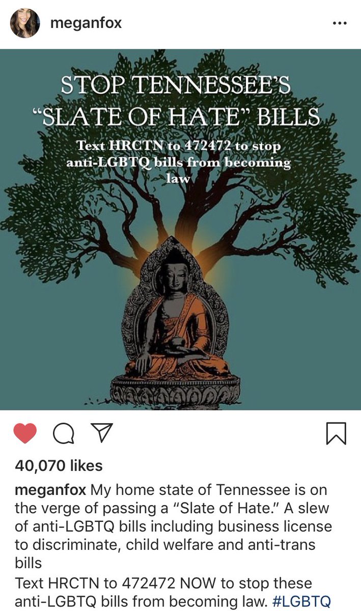 Actor Megan Fox calls out Tennessee's anti-LGBTQ Slate of Hate bills.