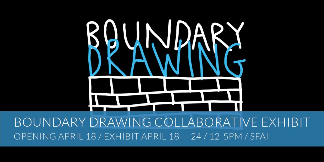 Boundary Drawing's opening is tonight at 5:30!

Join SFAI's Greece Fulbright Fellow, Alex Simopoulos, and local muralists Joerael Numina, Ehren Kee Natay, Lynnette Haozous, Nani Chacon, and Alas De Agua Art Collective for an evening of art and social engagement!