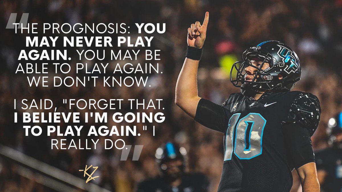 UCF_Football's tweet photo. We believe you will too, KZ ✊

A must-read by @aadelsonESPN on McKenzie's road to recovery in his words 👉 https://t.co/15EhU8cuO2 https://t.co/vb8sSqgoEr