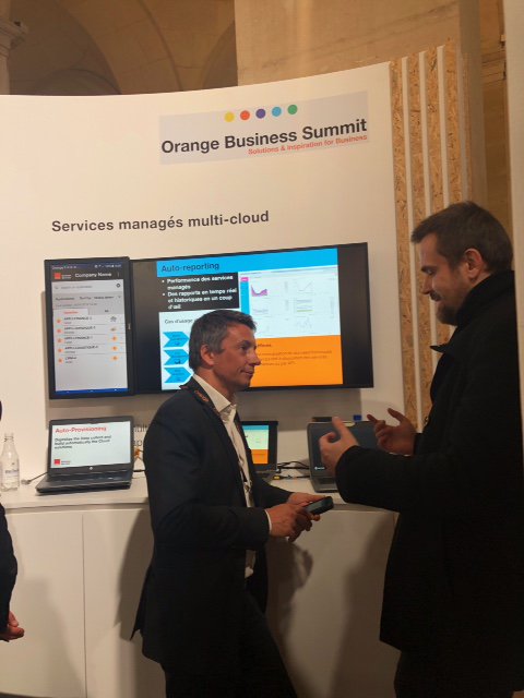 Avec l’#IA, la disponibilité de votre #cloud devient encore plus performante grâce à une gestion prédictive des incidents ! Démo live sur le pôle « Au cœur de l’IT » d’#OBSummit <a href="/orangebusiness/">Orange Business</a>