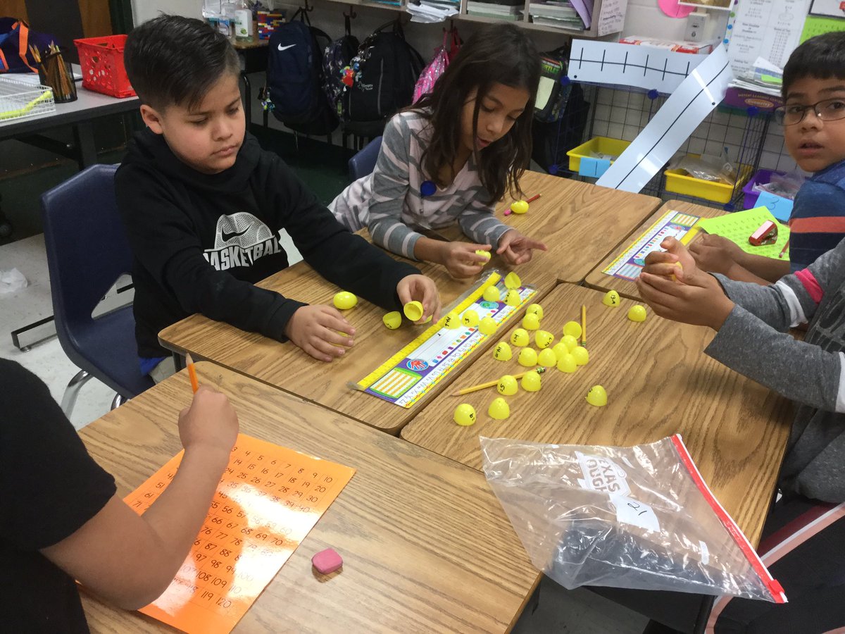 NISDHFletcher's tweet photo. “Eggcellent” subtraction fun in 2nd grade!! #myersgameon https://t.co/I3ggCbU9Sx