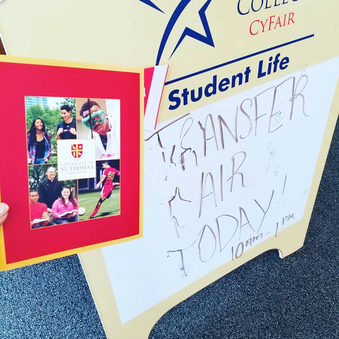 USTadmissions's tweet image. It stopped raining which is great for @lsccyfair to come to the #TransferFair happening now in the CASE building until 1pm. Let's talk about opportunities at @stthomashouston and #TransferScholarships! #Transfer2UST #USTHouston #CeltNation #FutureCelts #USTBold #StartCloseGoFar