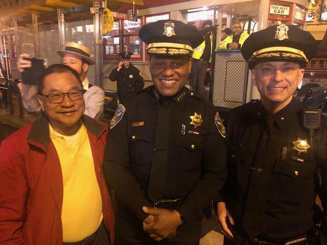 SFPDACLazar's tweet photo. Remembering the 1906 earthquake this morning at 5:00 am at Lotta’s Fountain. Please consider @SFFDNERT and @SFPDALERT_ as we prepare for the next earthquake. @SFPDCares @SFPD @SFPDChief @sfdbi #sf72.org https://t.co/jqyvNSMeVk