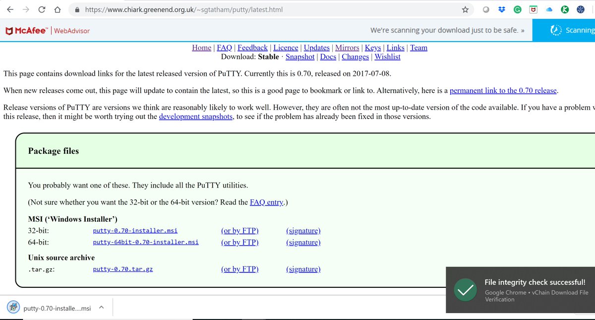 Codenotary's tweet image. Can a Chrome extension protect me from malware better than Google and digital certificates do? #Codesigning #CodeNotary #malware #putty #softwareintegrity #winrar vchain.us/chrome-extensi…