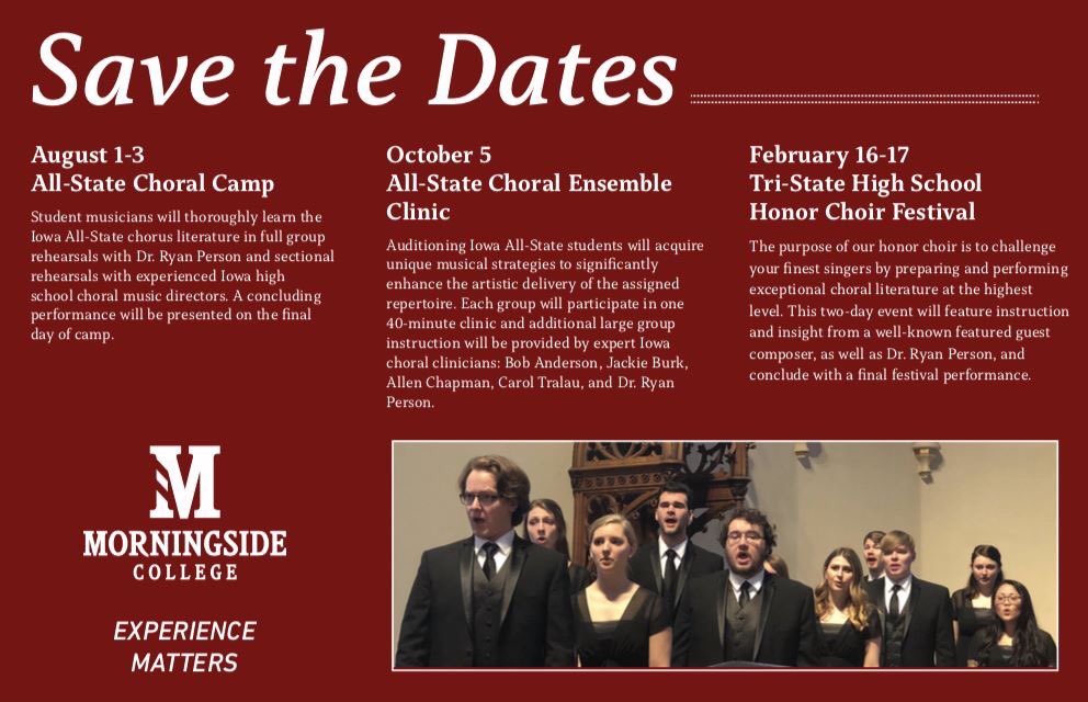 We are pleased to announce three outstanding opportunities for high school student musicians during the 2019-2020 academic year!

For further information, please visit morningside.edu/performing-art…

#msideproud <a href="/MorningsideEdu/">Morningside University</a> <a href="/MsidePresident/">Morningside University President</a> <a href="/BillDeeds/">Bill Deeds</a> @MsideExperience @MsideAlumni