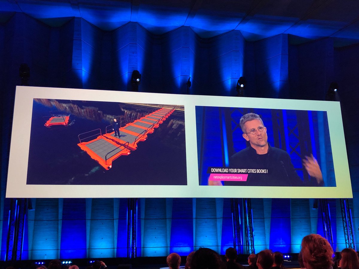 nicolasbordas's tweet image. “Floating robots that can become bridges in Amsterdam “ presented by Carlo Ratti ( MIT @senseableCity Lab) at #Netexplo #SmartCities