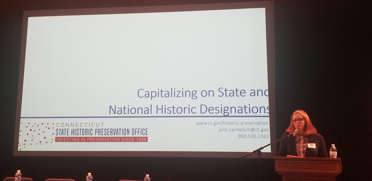mk_interiors__'s tweet image. Julie Carmelich @SHPOConnecticut  speaks of the benefits of listing on the state and national historic registers including the state historic tax credit program.  Grants are available through SHPO.  Downtown Torrington is a National Register Historic District.  #torringtonnow