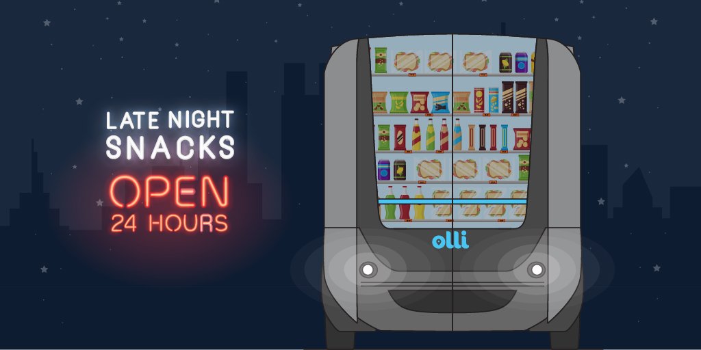 localmotors's tweet photo. Imagine this: An autonomous, electric 24/7 snack delivery vehicle. Whenever your craving hits, #Olli could deliver. https://t.co/gpuKjxc1en