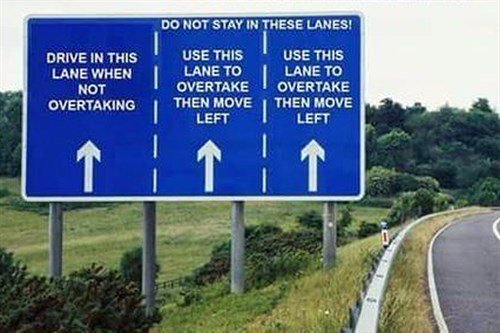 JohnNicholRAF's tweet image. Dear everyone driving away for the hols, please remember, there is no such thing as a "Fast Lane"!
If you are not overtaking, keep to the inside lane &amp;amp; don't be a Muppet driver &amp;amp; risk 3 points &amp;amp; a fine!
Have a safe, happy, peaceful, and, if it's your thing, a Holy Easter.