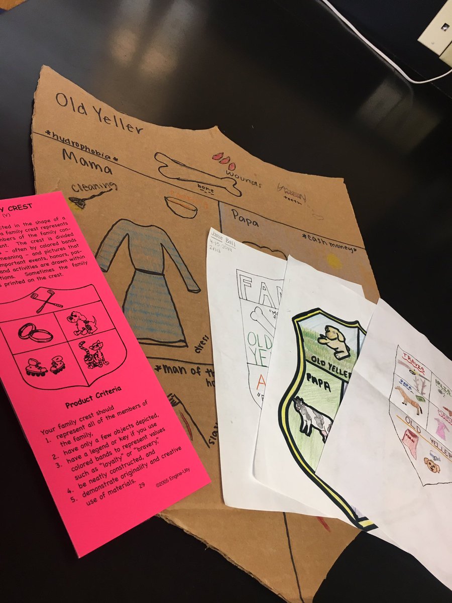 SkilesMarisa's tweet photo. Thoroughly impressed by these Engine-Unity creations depicting themes/symbols@of Okd Yeller by my PAP class @LampasasMS #BeTheOneLMS @loriweinheimer @Wheelerhaleyd https://t.co/7zNQwySqoy