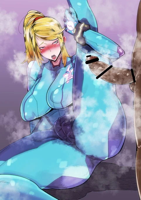 ゼロスーツサムスだらしないおっぱいで発情しててほしい落書き 