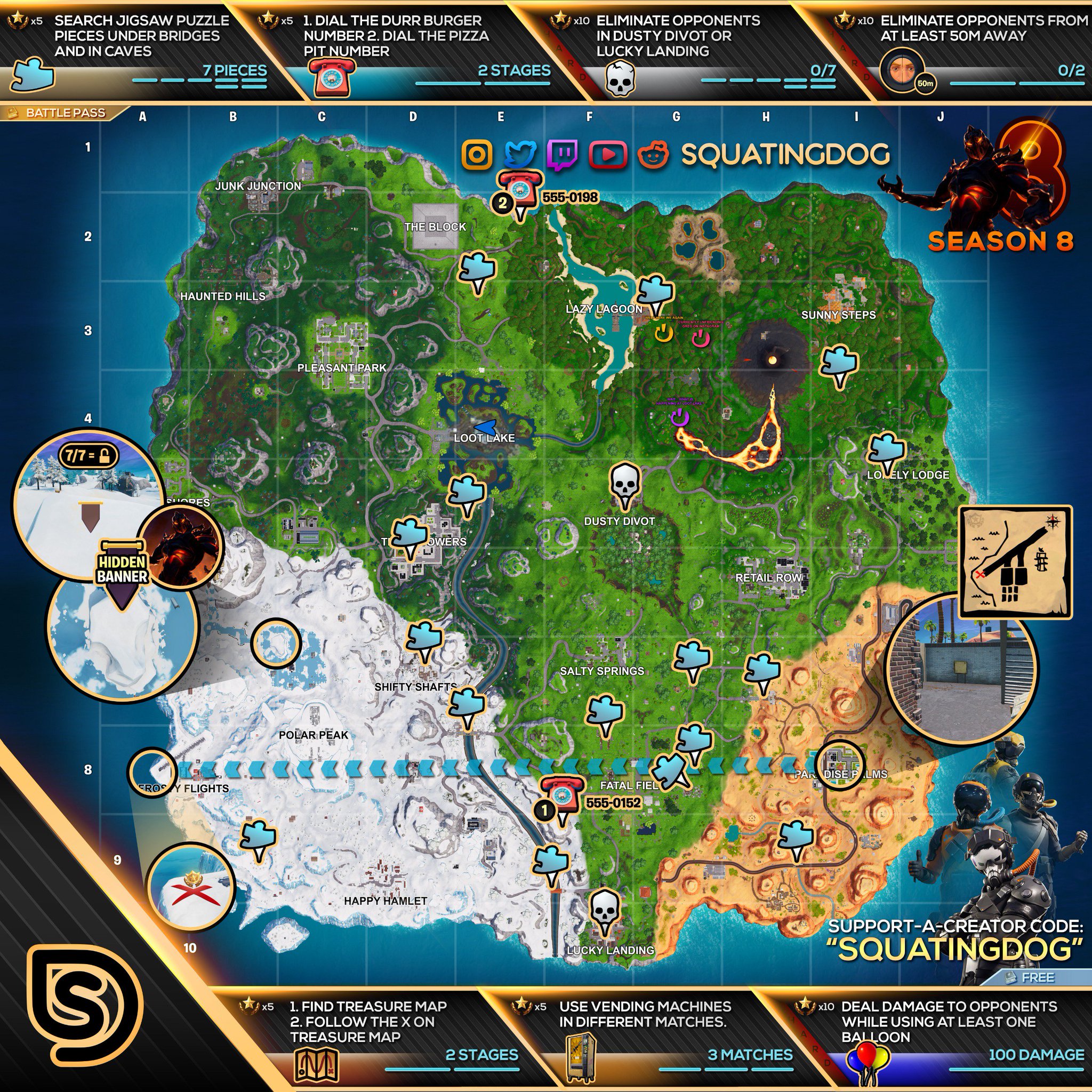 Solucion Busca Hacia Donde Miran Las Cabezas De Piedra Islafortnite - de latifundio letal hasta la vic!   toria fortnite nuevo mapa youtube squatingdog on twitter retwe!   et tag