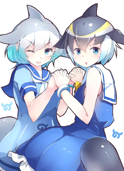 ドルカちゃんとマイルカちゃん 雑描き #けものフレンズ 