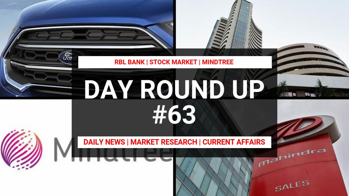 DayRoundUP's tweet photo. DAY ROUND UP #63
STOCK MARKET REVIEW
MINDTREE Q4 RESULTS
RBL BANK Q4 RESULTS
MAHINDRA AND FORD SUV DEAL
WATCH HERE - https://t.co/Xsia1AvZSZ
.
.
.
#DAYROUNDUP #DRU #dAILYNEWS #STOCKMARKETNEWS #STAYSHARPBEUPDATED #Mindtree #RBLBank #Mahindra #Ford #SUV https://t.co/1yGr8z1zxb