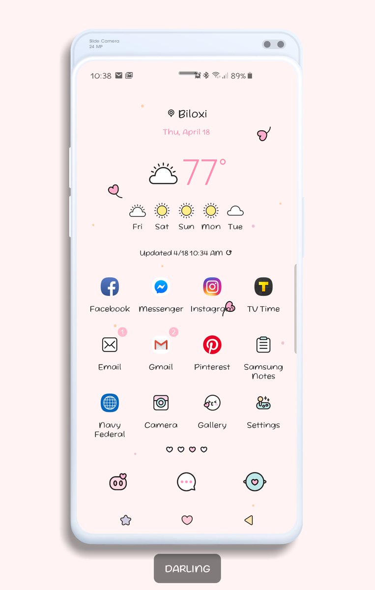 itszme_Darling's tweet photo. Using stock launcher for now on my #s10
.
.
.
#teamandroid #screenoftheday #screenoftheday #cutescreen #girly #pink #kawaii https://t.co/u0e5gQgsgQ