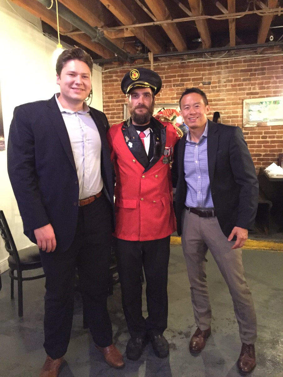 #TBT That time when <a href="/jeffshen25/">Jeffrey Shen</a> and <a href="/Blake_Harvey_/">Blake Harvey</a> met Captain Obvious during the <a href="/same_hq/">same_hq</a> Small Business Conference in New Orleans. (Psst! It wasn't really Captain Obvious. It was Halloween and the owner of the restaurant dressed up in this costume.)