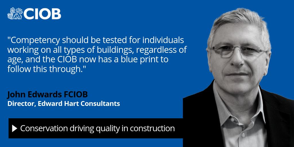 theCIOB's tweet photo. Our recent #conservationblog from @JohnEdwardsEH outlined how #conservation is driving the #quality agenda in #construction. Find out more, including how our #CIOBConservation conference and certification scheme are setting the example. #WorldHeritageDay https://t.co/pJ8qNqMdYr https://t.co/609nhVwYXx