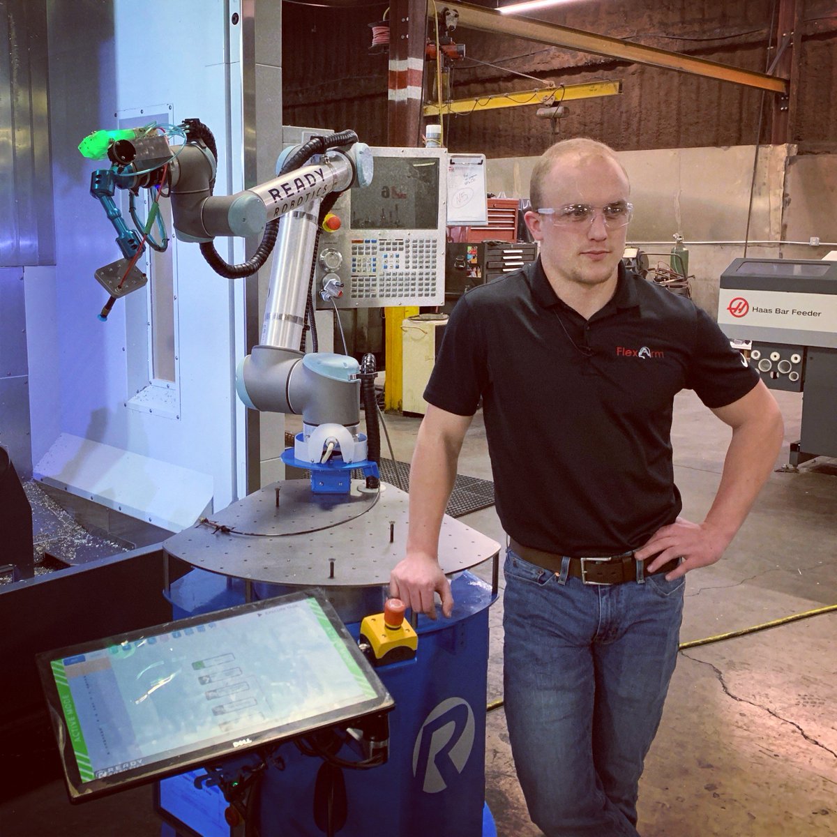 FlexMachTools's tweet image. A new episode of #RoboticsInManufacturing is being shot today! Stay tuned for the release tomorrow 👀👀👀

@ReadyRobotics #Robotics #Manufacturing #Automation #READYRobot #ReadyRobotics #MFG #FlexArm #FlexCNC
