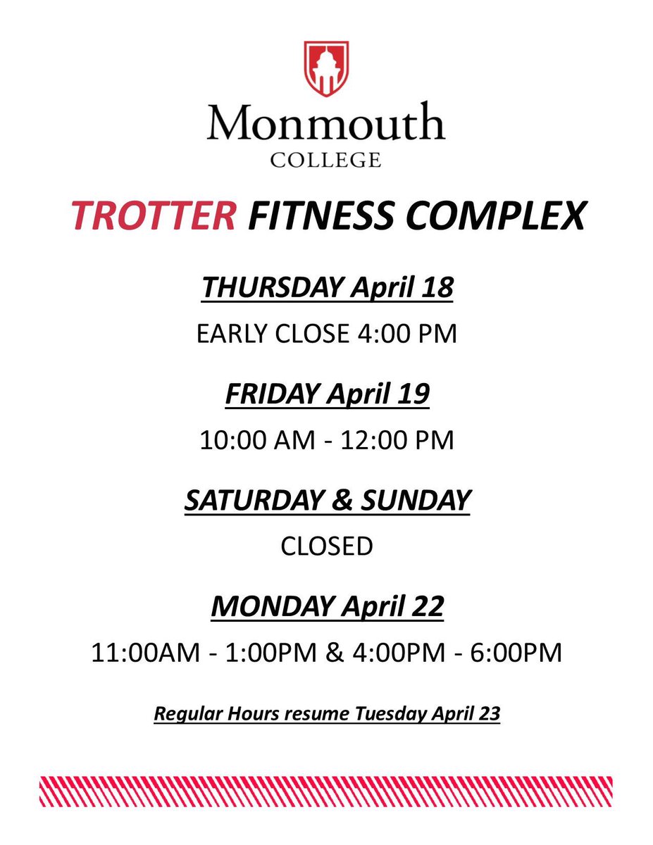 ScotsWellness's tweet photo. We close early today. Hours will be adjusted until classes resume Tuesday April 23. Have a nice break! https://t.co/7d4jvDD38C