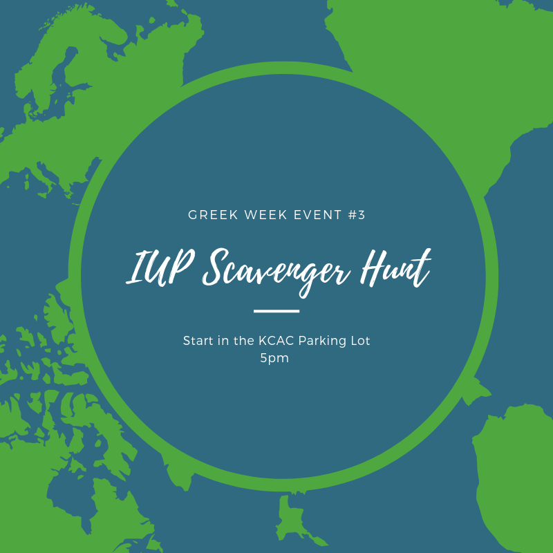 Current Greek Week Standings after Wednesday's Event! Also Don't Forget the Scavenger Hunt is tonight!!!