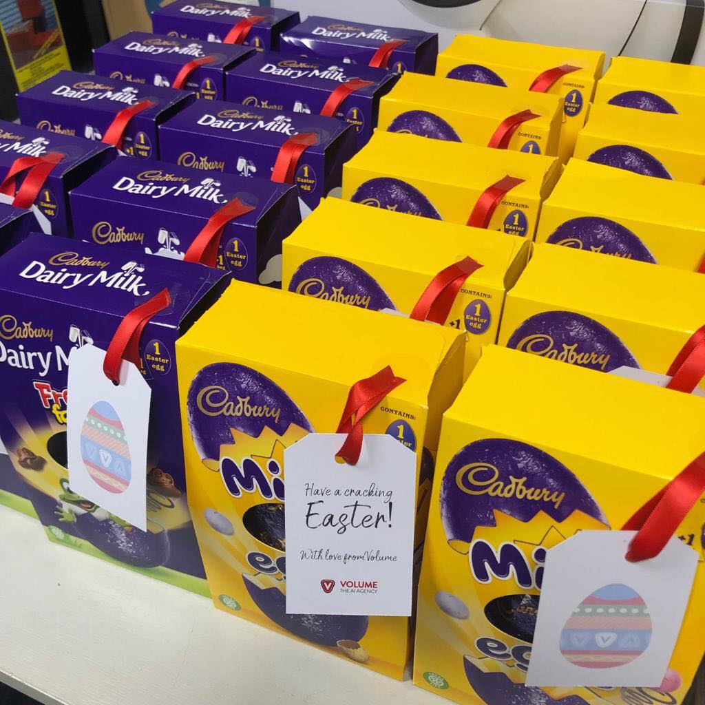 VolumeLtd's tweet photo. Happy Easter from all of us at Volume! 🐰🐥🍫 

#HappyEaster #LifeAtVolume #Chocolate #EasterEggs https://t.co/JKa68L9tYx