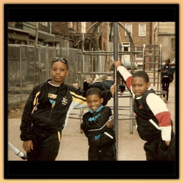 will6foot5's tweet image. A throwback.
My sweatsuit was @iloveellesse I was 10 years old. This was Easter Sunday in North Philly.
This day we (nephews here — born an uncle🤷🏾‍♂️) went to the movies &amp;amp; arcade. Came home feeling sick, woke up with the chicken pox #Early90s #TBT