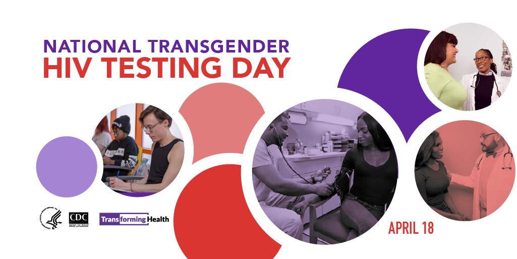 CDC_HIV's tweet photo. National Transgender HIV Testing Day is just one day of the year. #Providers: Encourage your #trans patients to make #HIV testing a regular part of their health routine. Find tips and resources: https://t.co/4h1nl9aZk1. #NTHTD #TransHIV #CDCTransHealth https://t.co/kvUno333dx