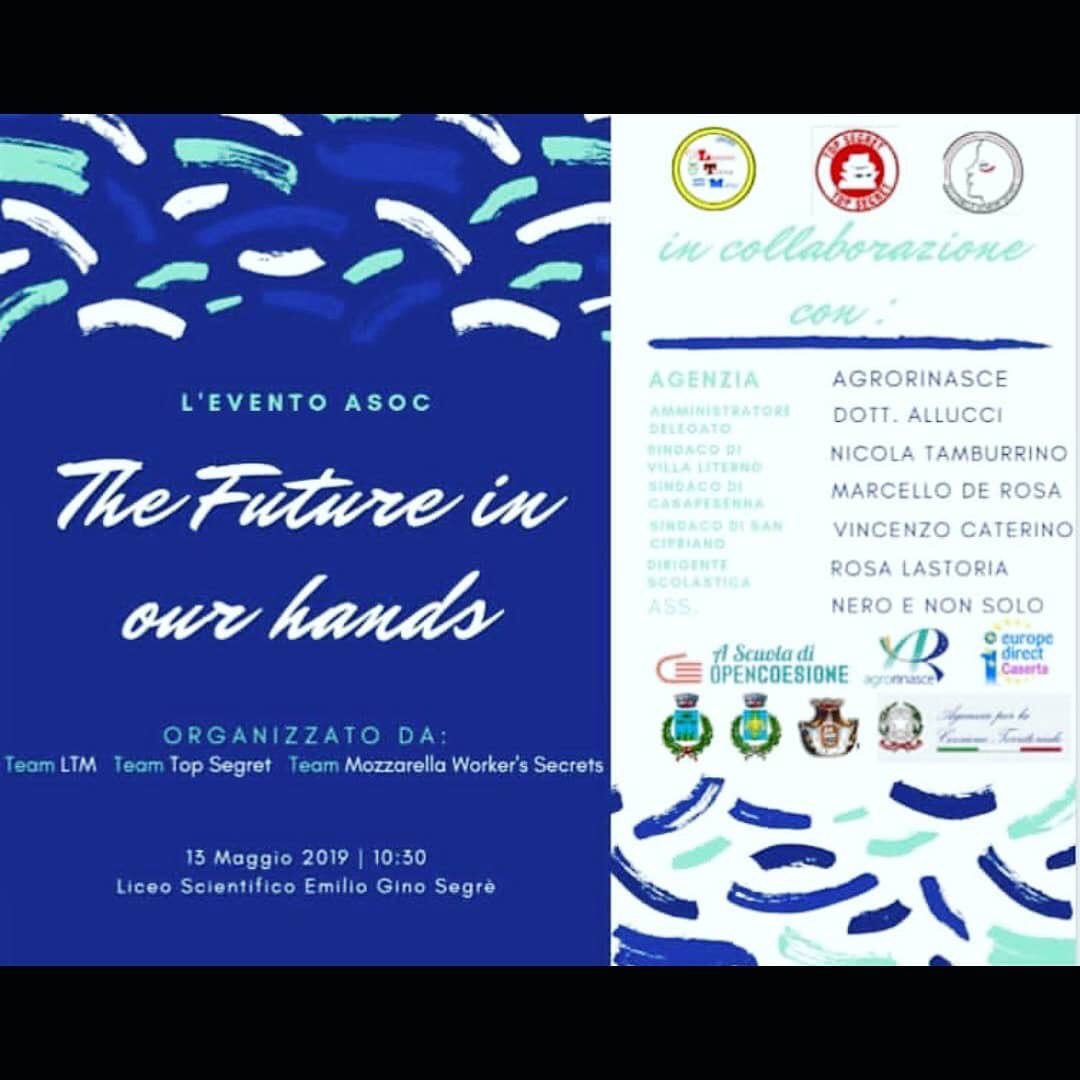 mworkerssecrets's tweet photo. "The future in our hands".
Ecco l'evento che sancirà il termine di questo percorso e che si terrà il 13 Maggio presso l'aula Magna del nostro istituto Emilio Gino Segrè in collaborazione con @ltm_team e @SegretTop 💪
PER ASPERA AD ASTRA!☄
#asoc1819 #mozzarellaworkerssecrets https://t.co/zDEJdKt1kF