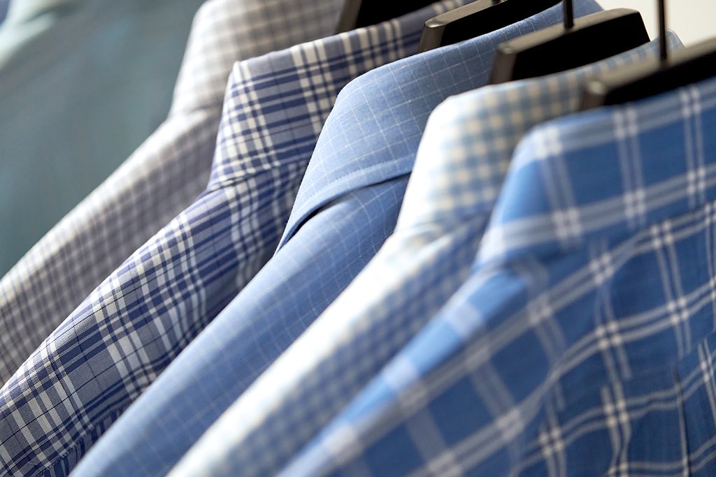 When in doubt, you can’t go wrong with blue. 👔 Peruse our extensive collection of seasonal solids, stripes and checks available in-store or online: HamiltonShirts.com