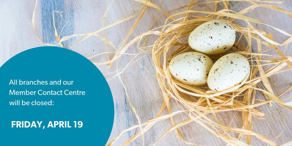 Conexus_CU's tweet photo. It's Easter break this weekend!
Please take note of our branch and Member Contact Centre hours. Looking for specific branch hours? Find them all here > https://t.co/CvFPYOqEIM https://t.co/pSFVNdCr5I