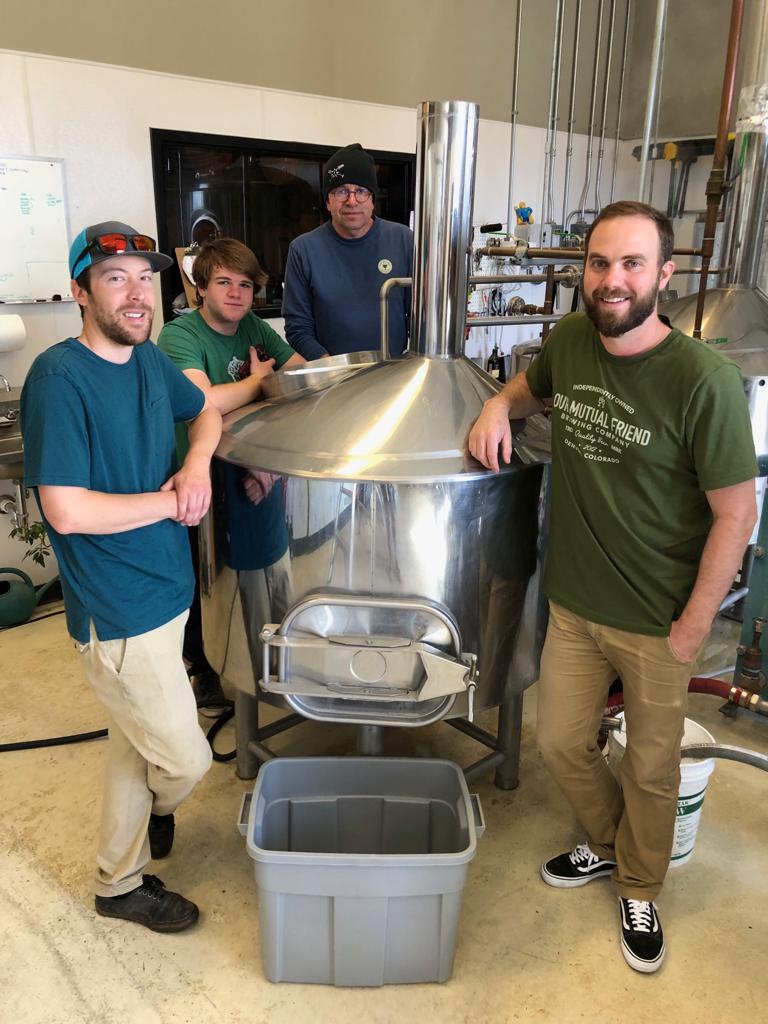 Brewing with jabuticaba, my favorite fruit.  From left to right Mike, Jo, me and Gustavo from Brazil