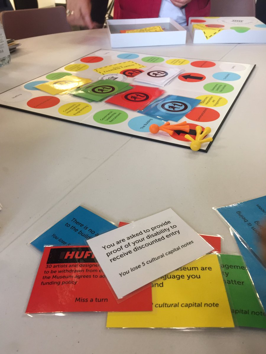 HazelMarzetti's tweet image. Last activity of #SpringN2Femm. Playing this @womenslibrary game  with @rachelthaingray to exemplify the barriers to accessing museums
